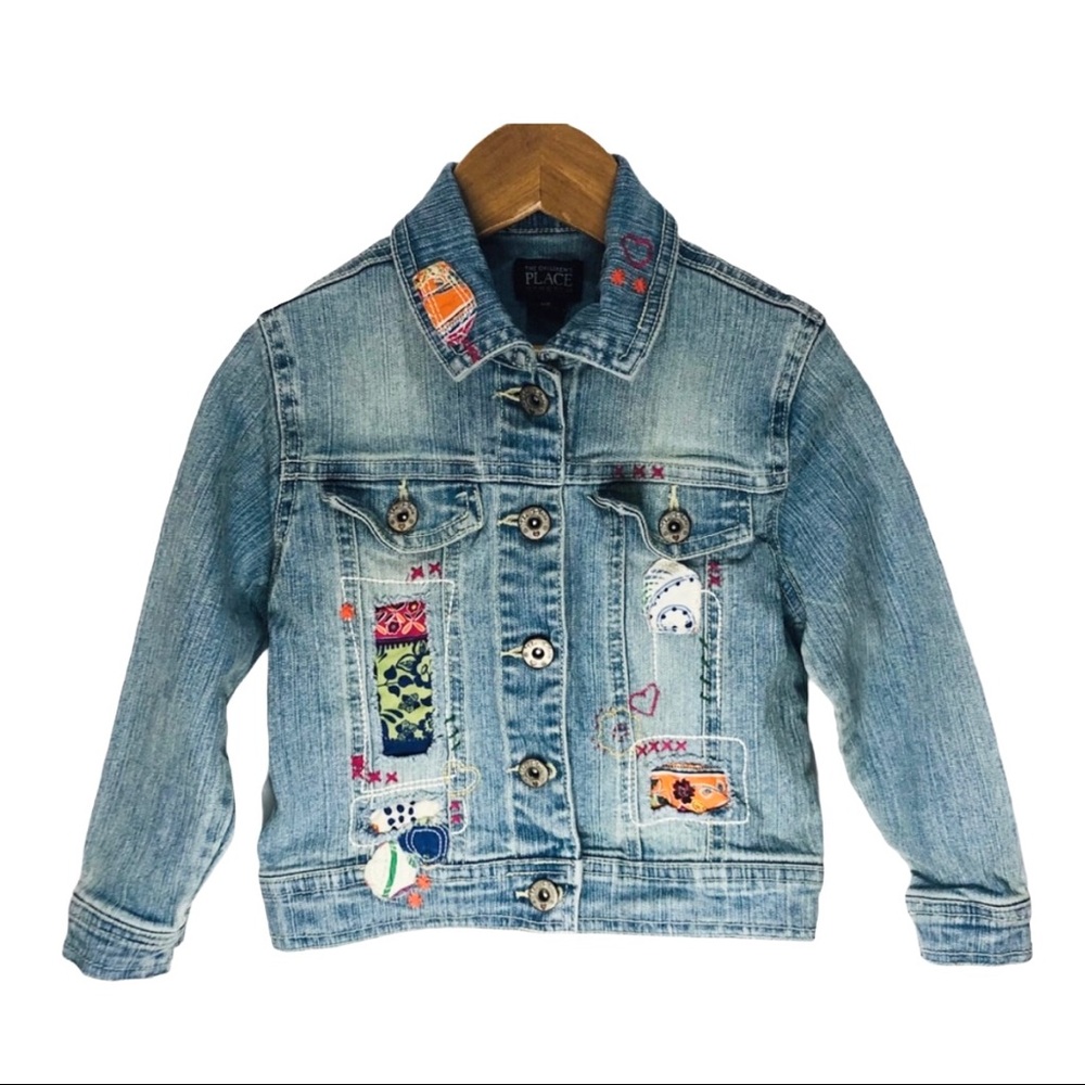 The Children’s Place toddler patchwork jean jacket